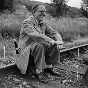 A pause from filming the Titfield Thunderbolt