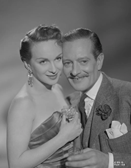 A portrait of Joan Greenwood and Guy Middleton taken for Young Wives Tale (1951)