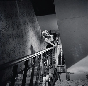Stairs Prints: A production image taken on the set of Rattle of a Simple Man (1964)