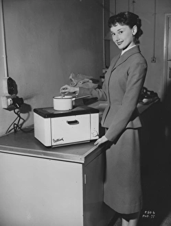 A publicity portrait of Audrey Hepburn for the release of Young Wives Tale (1951)