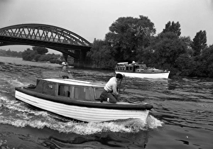 A small boat on the river