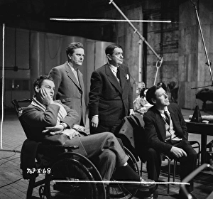 On the sound stage at Ealing