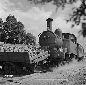 Railway Collection: The Thunderbolt rams in to a truck positioned on the tracks
