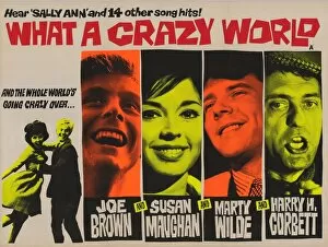 WHAT A CRAZY WORLD (1963) Collection: UK Quad for What A Crazy World (1963)