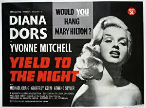 Images Dated 12th July 2018: UK quad poster for the release of Yield to the Night (1956)