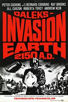 Colour Image Collection: UK One Sheet poster for Daleks Invasion Earth 2150 AD (1966)